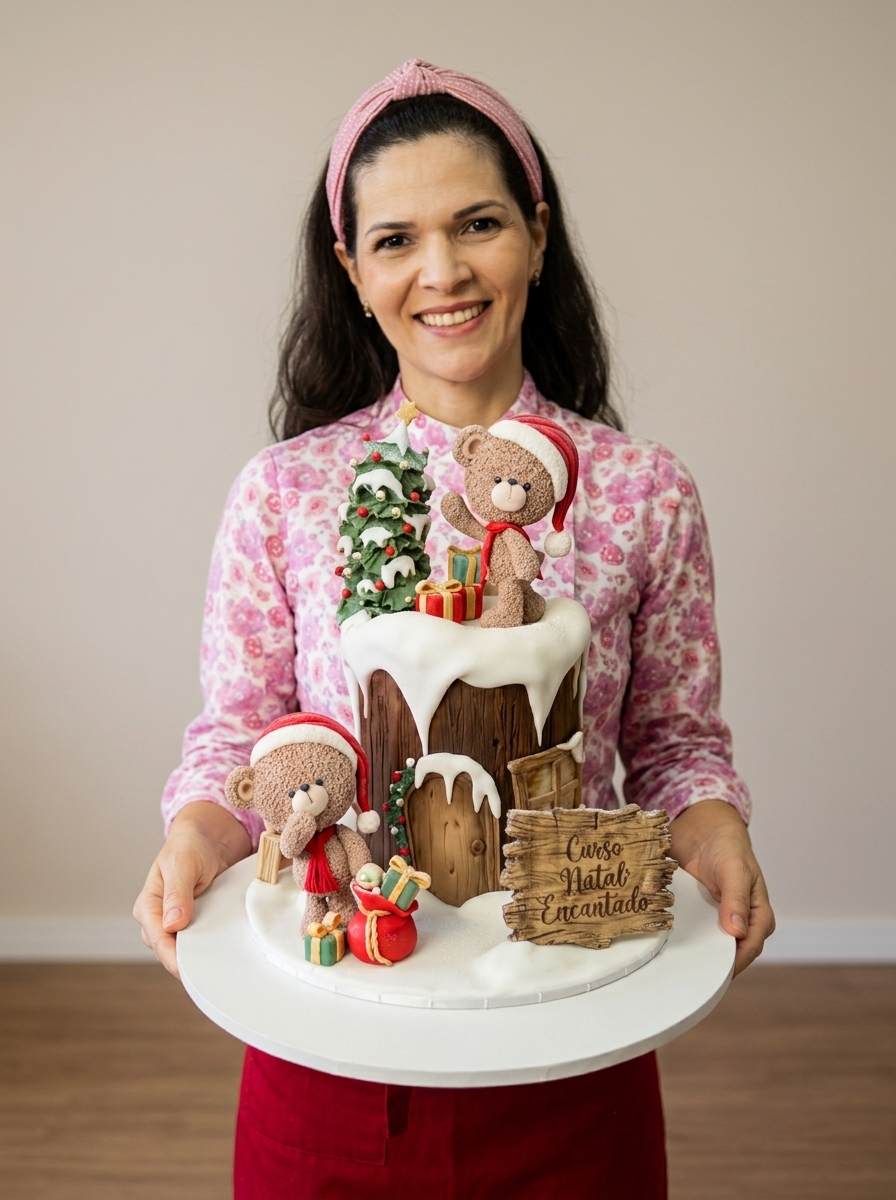 Retrato de Mila Poli em sua cozinha
